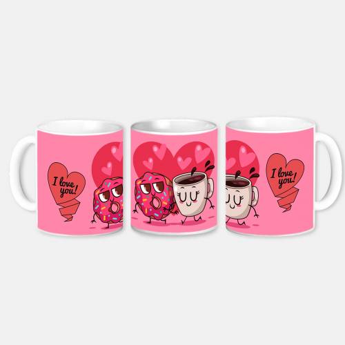 Brand Name I Love You Coffee Mug | Gifts For Girlfriend Boyfriend Husband Wife | Ceramic Mug 350 Ml | Valentine Day Gift